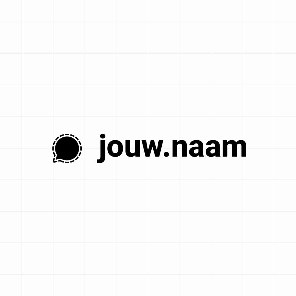 Signal - Sticker met eigen naam - vinyl sticker kopen bij De Stickerbaas