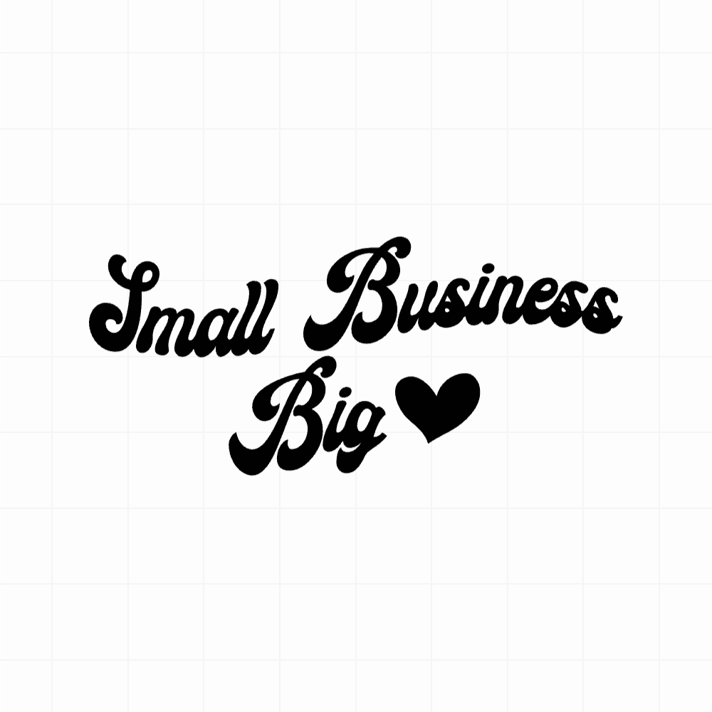 Small business big heart - Motivatie sticker - vinyl sticker kopen bij De Stickerbaas