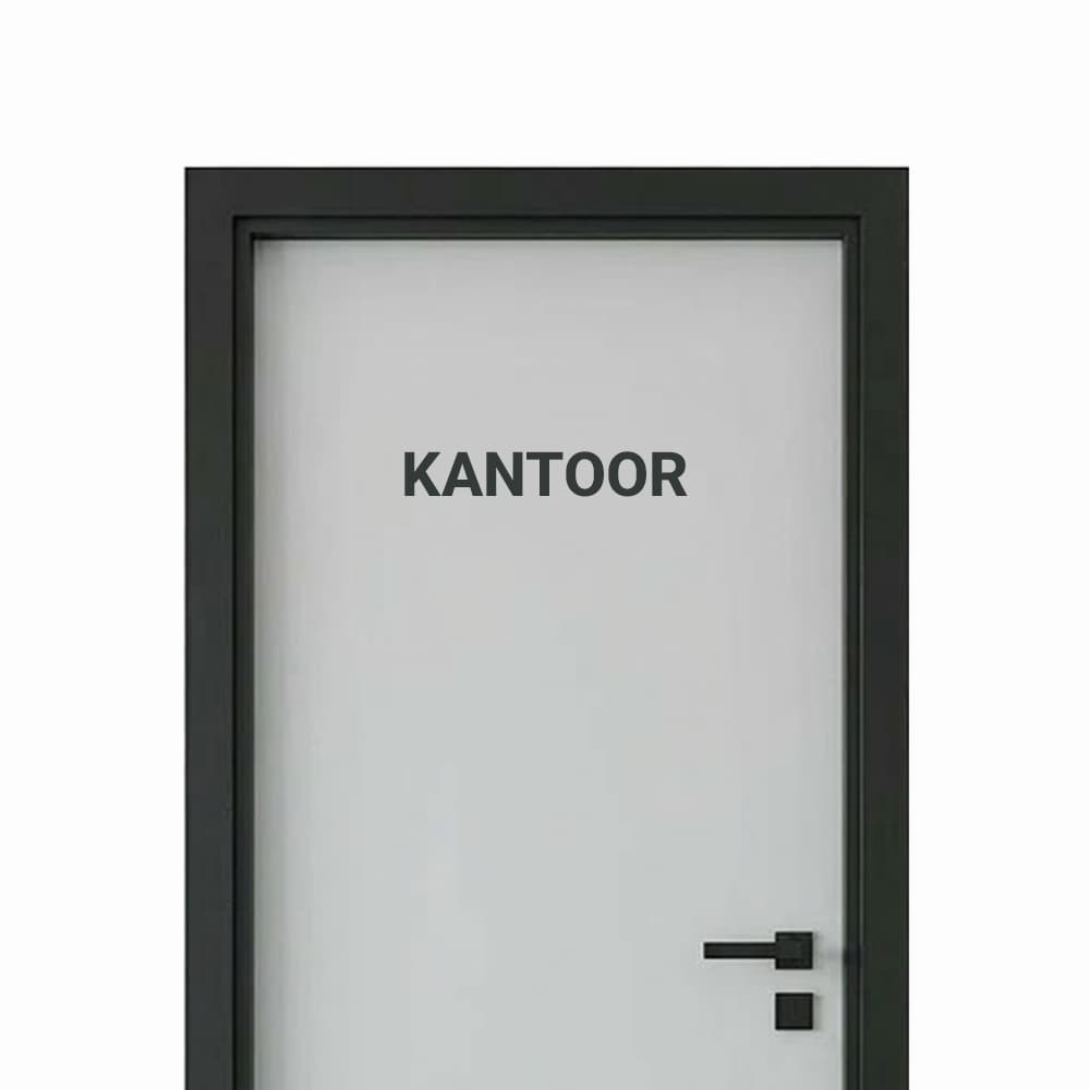 Kantoor deursticker - Strakke letters - vinyl sticker kopen bij De Stickerbaas