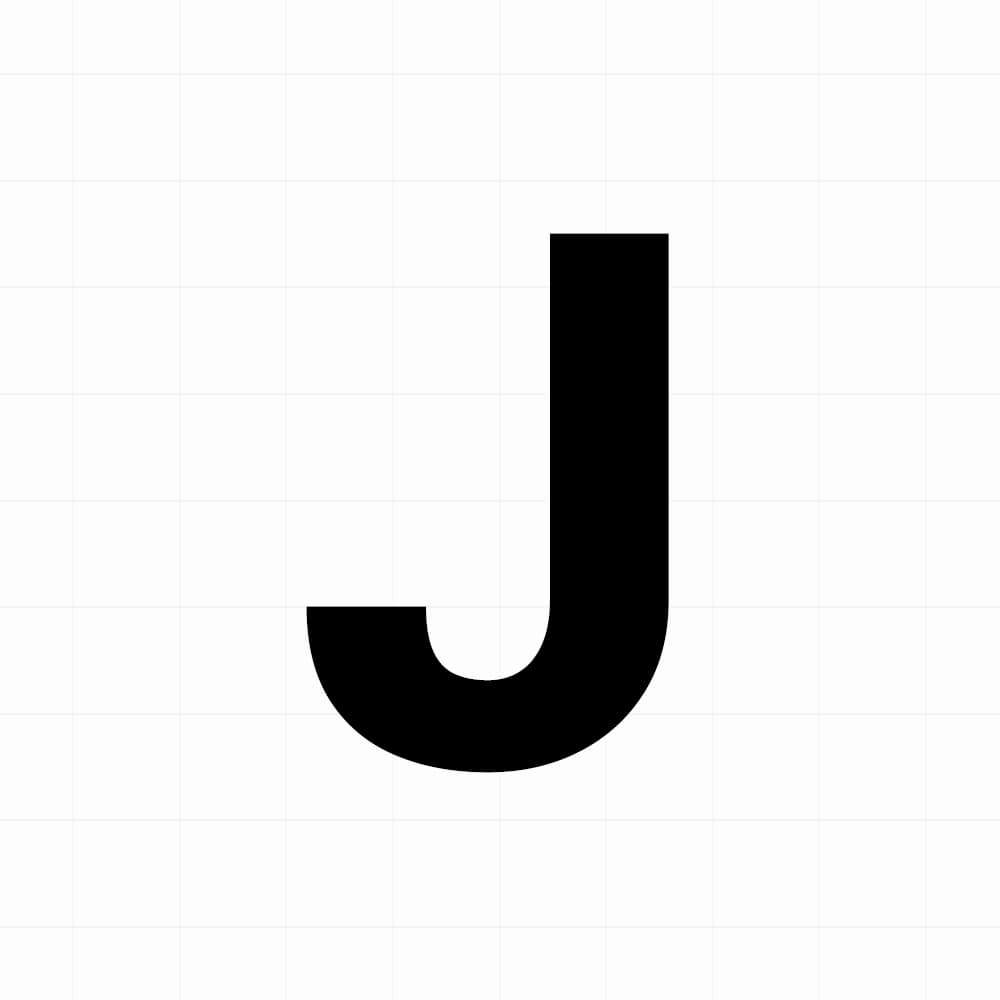 Letter sticker: J - Losse plakletter - vinyl sticker kopen bij De Stickerbaas