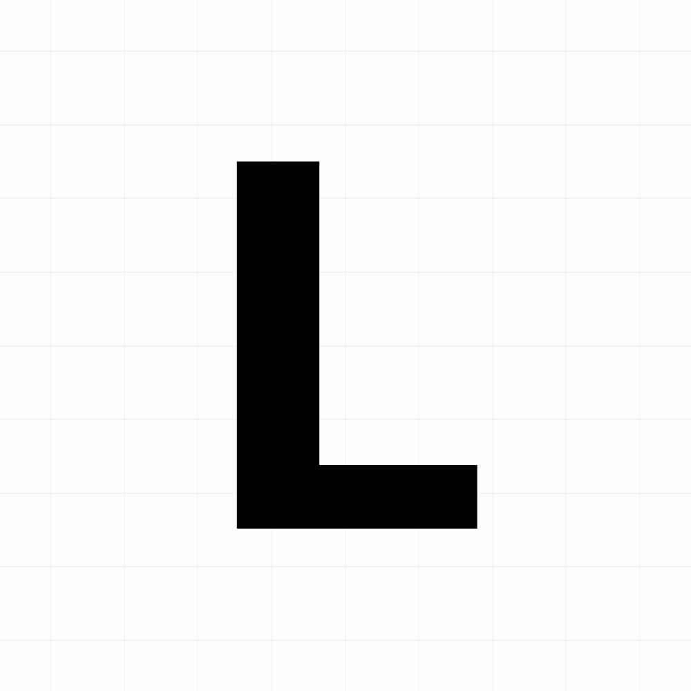 Letter sticker: L - Losse plakletter - vinyl sticker kopen bij De Stickerbaas