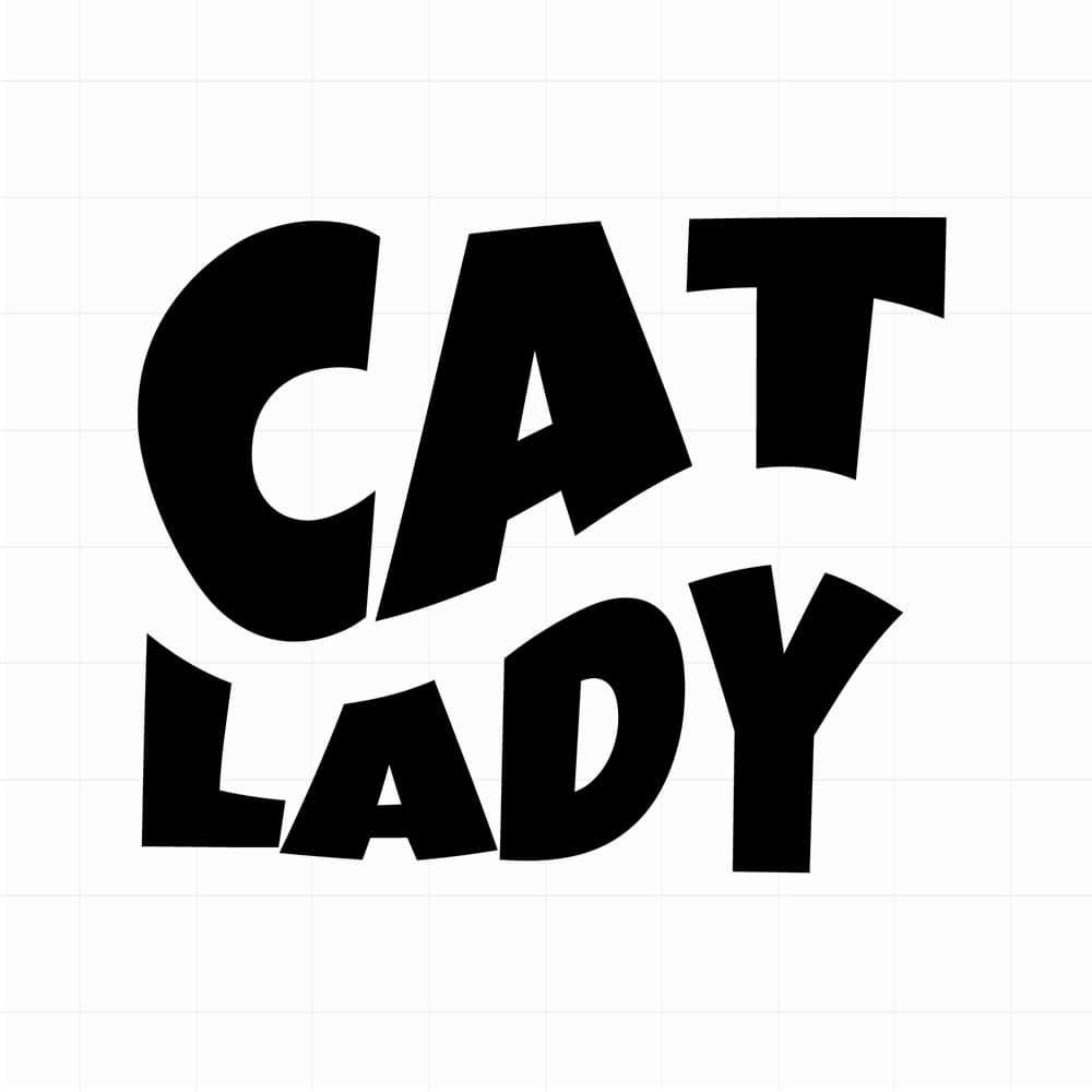 Cat lady sticker - Leuke kattensticker - vinyl sticker kopen bij De Stickerbaas