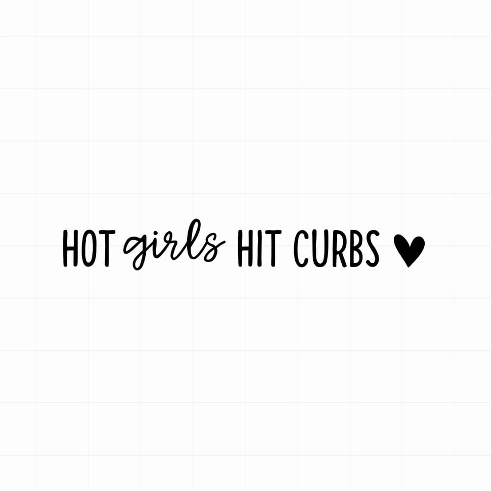 Hot girls hit curbs sticker - Leuke autospiegel sticker - vinyl sticker kopen bij De Stickerbaas